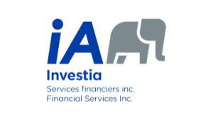 Logo de iA Investia avec un éléphant stylisé et du texte bleu.